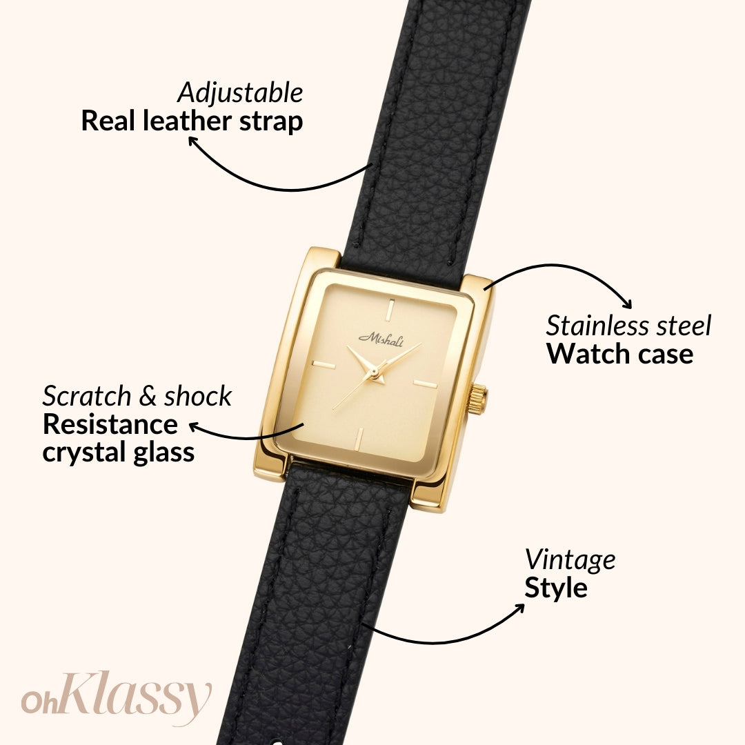 Elena | Leather Gold
