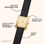 Elena | Leather Gold