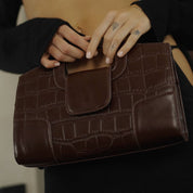 Colette Croc Mini Bag Coffee