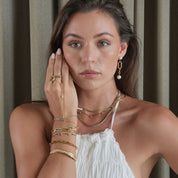 Cleo Ripple Cuff | 18K Gold-Plated
