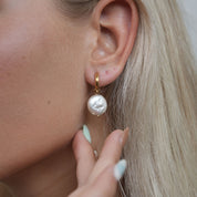 Serilda Coin Hoop Earrings | 18K Gold-Plated