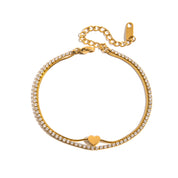 Lucine Heart Bracelet | 18K Gold-Plated