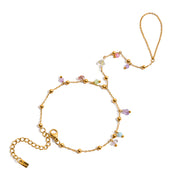 Isabelle Gem Ring Bracelet | 18K Gold-Plated