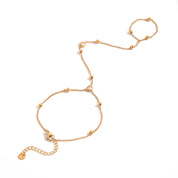 Sophia Bead Ring Bracelet | 18K Gold-Plated