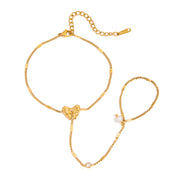 Alana Bow Ring Bracelet | 18K Gold-Plated