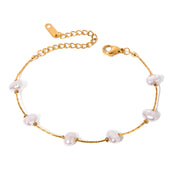 Nuvia Pearl Bracelet | 18K Gold-Plated