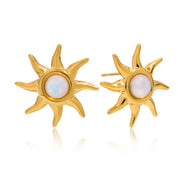 Clara Sunburst Studs | 18K Gold-Plated