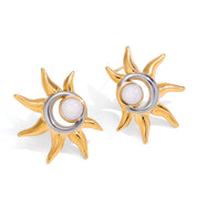 Scarlett Solstice Studs | 18K Gold-Plated & Sterling Silver