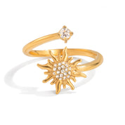 Cassiane Bypass Ring | 18K Gold-Plated