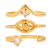Zelina Stack Rings | 18K Gold-Plated