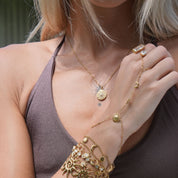 Solara Luna Ring Bracelet | 18K Gold-Plated