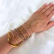 Louisa Wave Bangle | 18K Gold-Plated