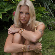 Louisa Wave Bangle | 18K Gold-Plated