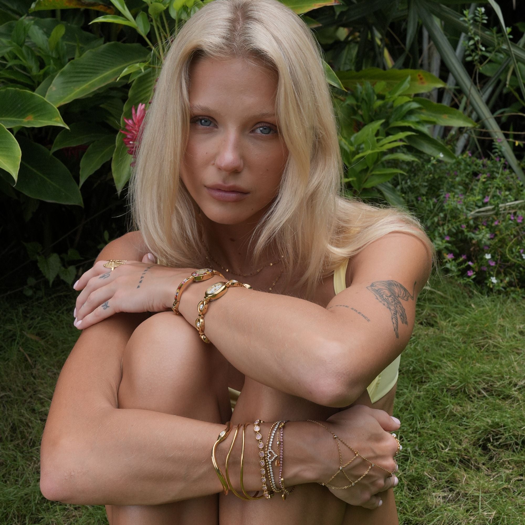 Louisa Wave Bangle | 18K Gold-Plated