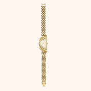 OhKlassy Aurelia Gold women's vintage-inspired watch, bracelet and clasp detail