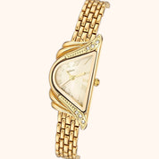 OhKlassy Aurelia Gold women's vintage-inspired watch, dial close-up