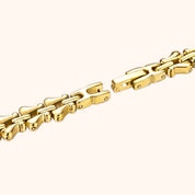 OhKlassy Celeste White Gold women's vintage-inspired watch, bracelet and clasp detail