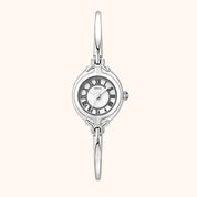 OhKlassy Emma Silver women's vintage-inspired watch, front view