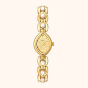 OhKlassy Isara Gold women's vintage-inspired watch, front view
