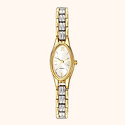 OhKlassy Naomi Two-Tone women's vintage-inspired watch, front view