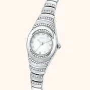 OhKlassy Ophelia Silver women's vintage-inspired watch, dial close-up